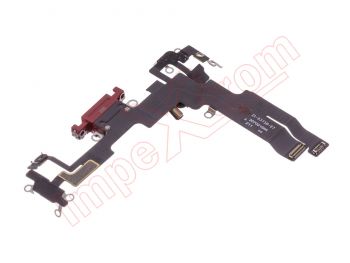 cable flex con conector de carga lightning rojo premium para iPhone 14, a2882. Calidad PREMIUM